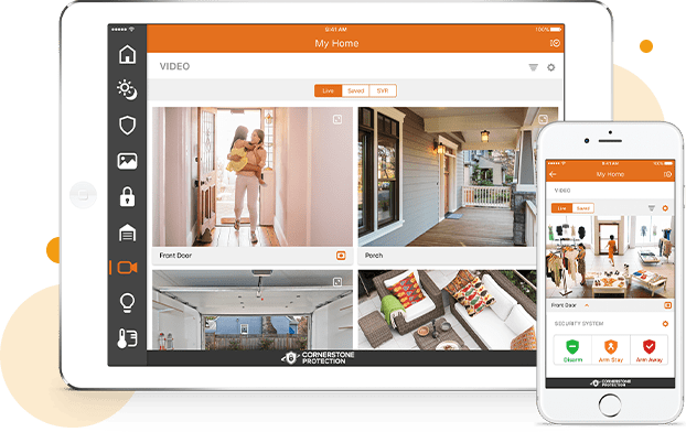 check what’s going outside using your phone at any time remotely cornerstone protection